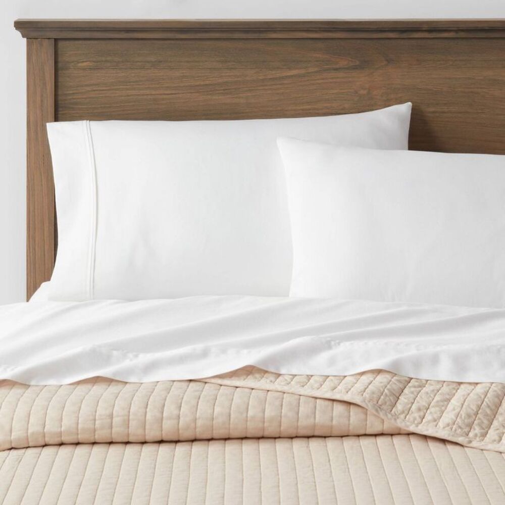 Threshold - King Washed Cotton Sateen Quilt Khaki - Threshold Beige